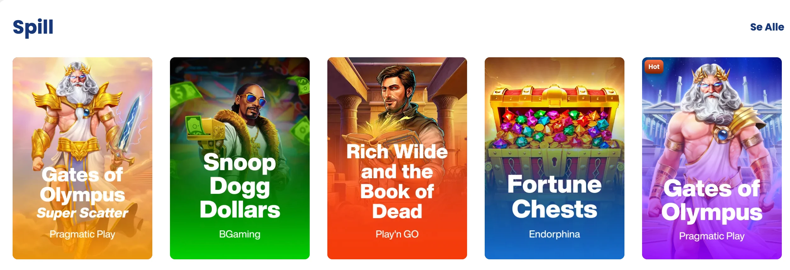 Spillutvalg hos Lukki Casino